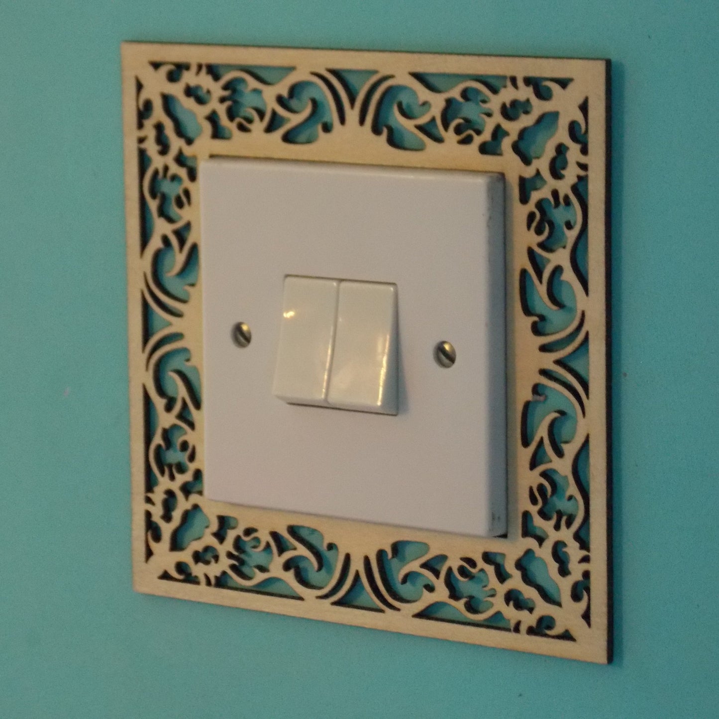 Bulk Gothic Light Switch Surround Frame – UK Standard – Decorative Overlay lightswitch trim fit size 85mm x 85mm