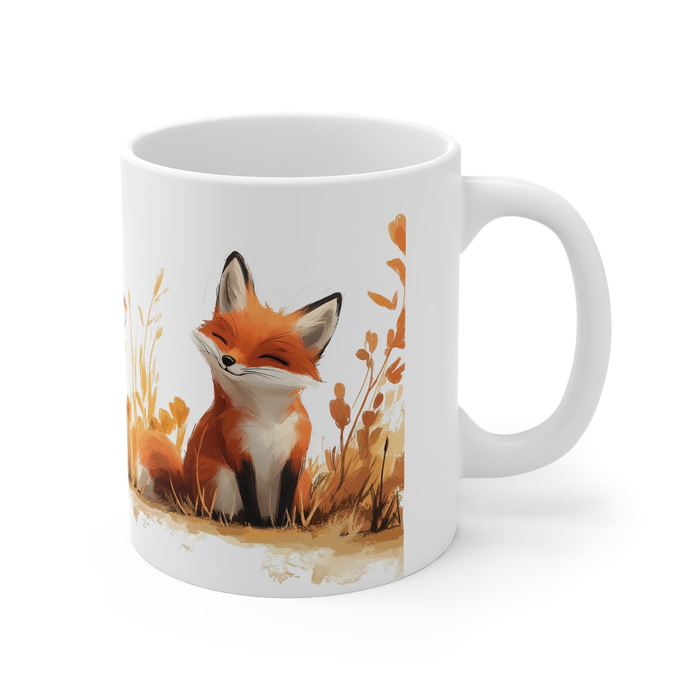 Whimsical Fox # 6 | 11oz White Coffee Cup