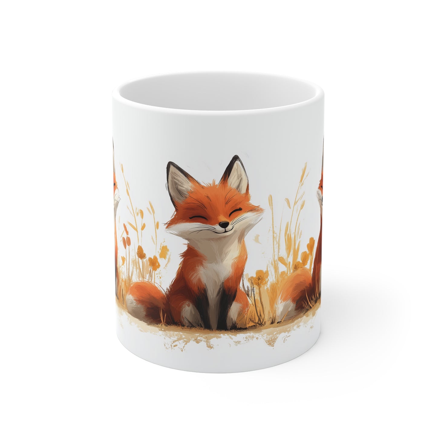 Whimsical Fox # 6 | 11oz White Coffee Cup