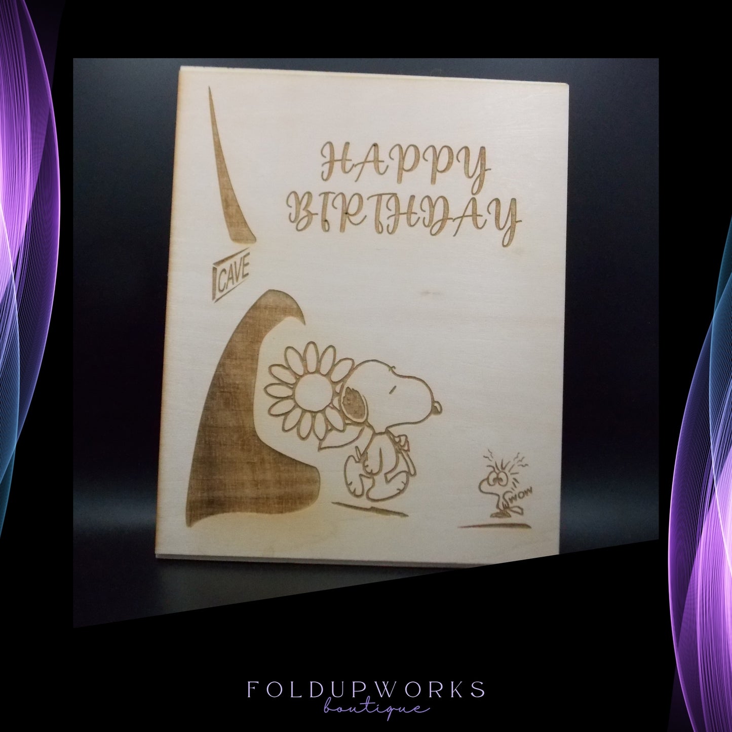 Custom Child’s Drawing Laser Engraving on Beech Plywood – Personalised Gift for Mum, Dad, Mother's Day or Father's Day