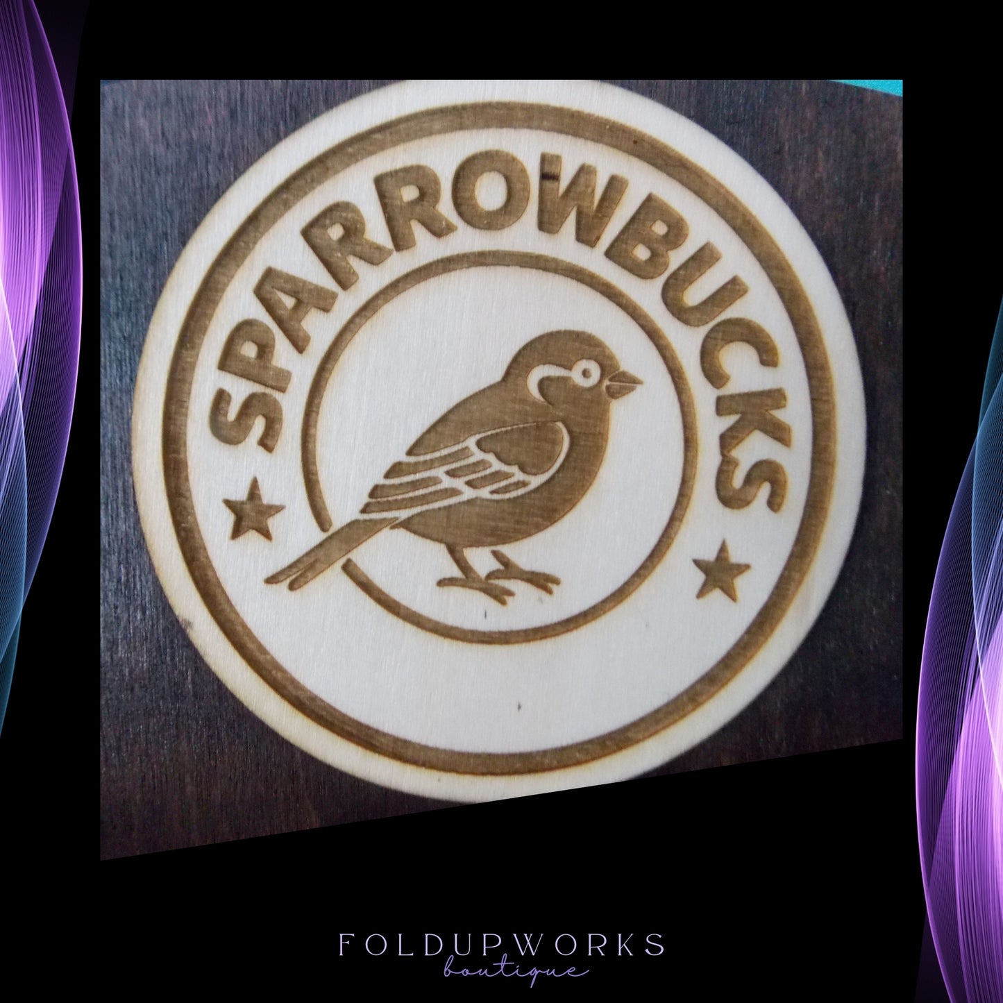 Sparrowbucks Café Bird Feeder – Quirky Coffee Lover & Bird Watcher Gift for the Garden