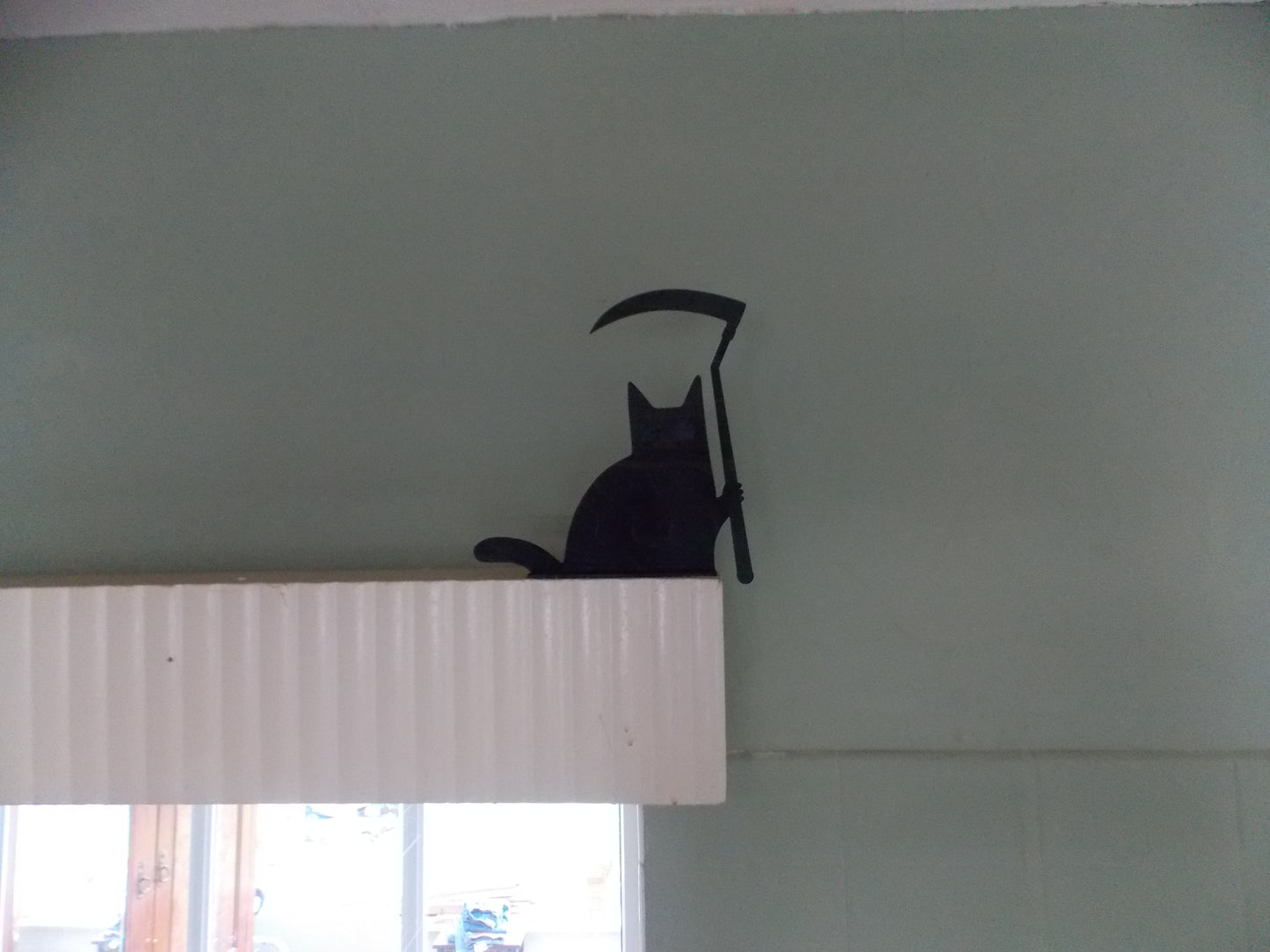 Grim Reaper Cat Shelf Sitter