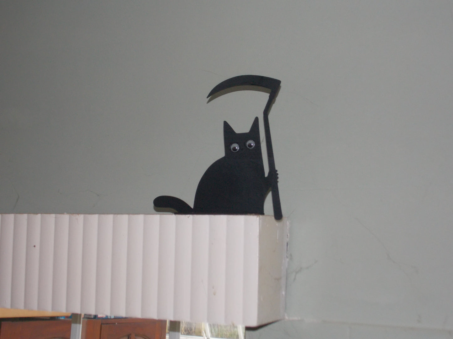 Grim Reaper Cat Shelf Sitter