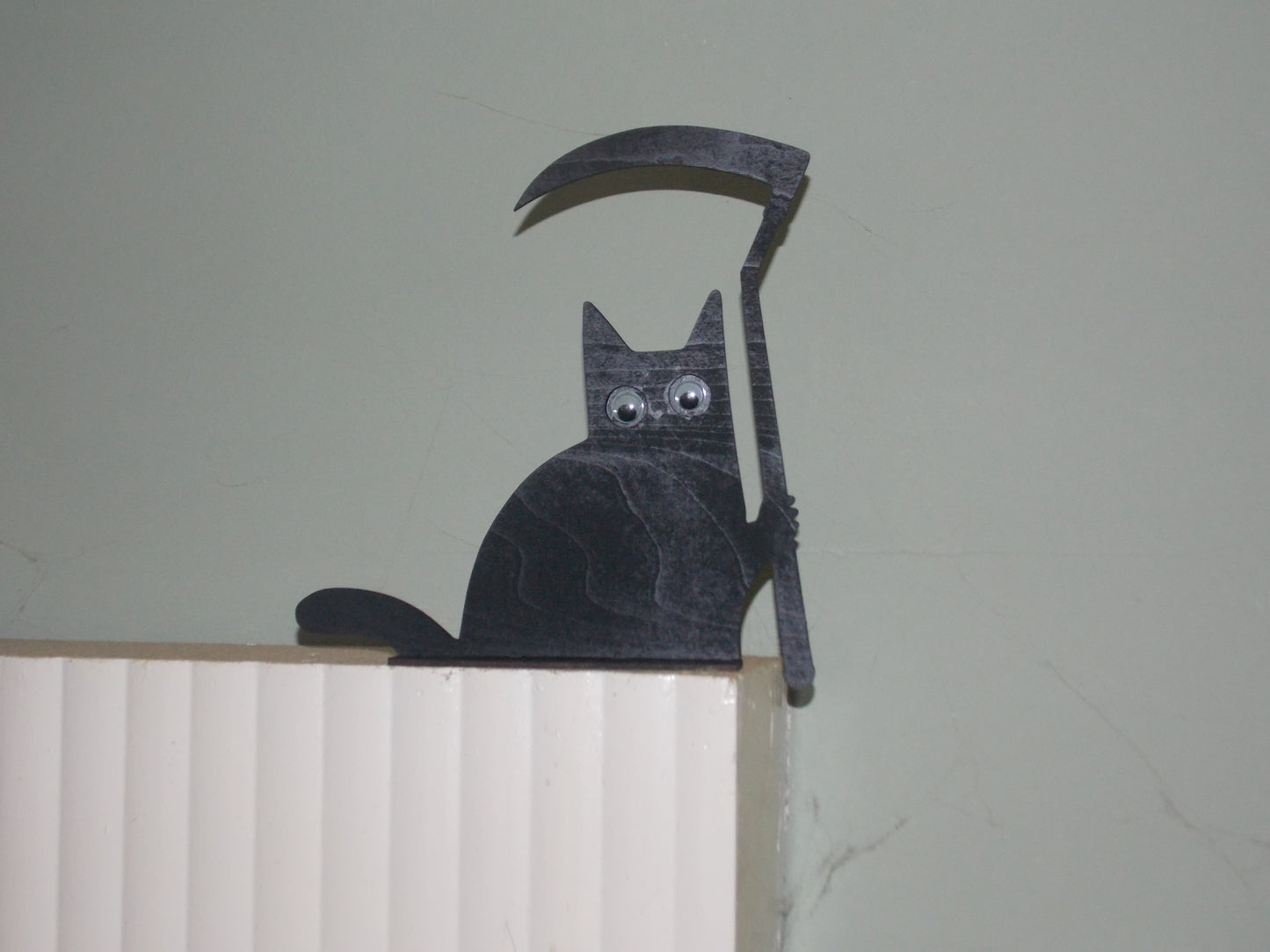 Grim Reaper Cat Shelf Sitter