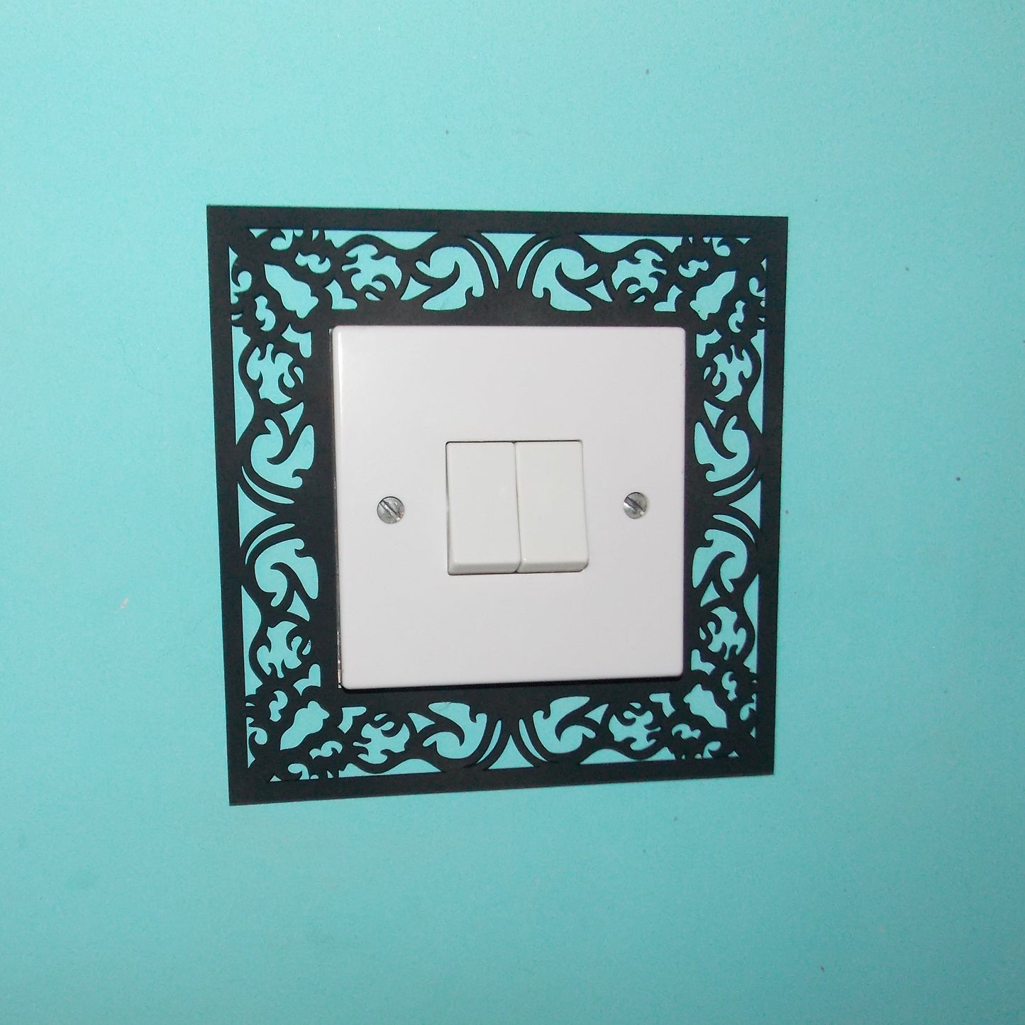 Bulk Gothic Light Switch Surround Frame – UK Standard – Decorative Overlay lightswitch trim fit size 85mm x 85mm