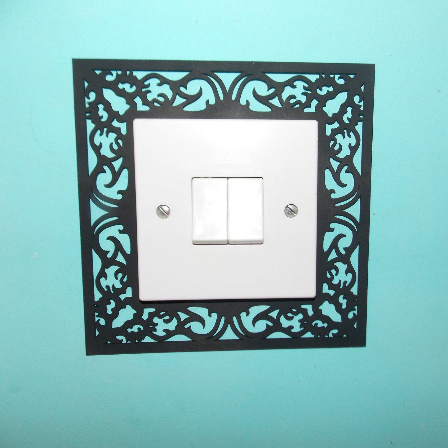 Bulk Gothic Light Switch Surround Frame – UK Standard – Decorative Overlay lightswitch trim fit size 85mm x 85mm