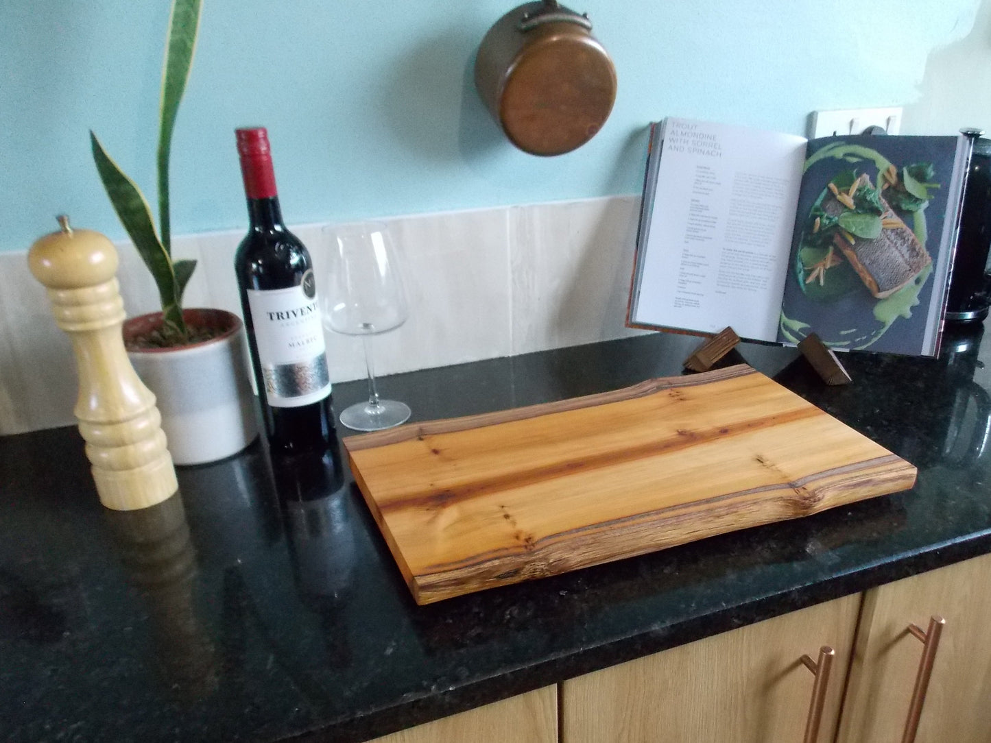 Handcrafted Live Edge Yew Wood Cutting Board – Serving Board - Kitchen Decor