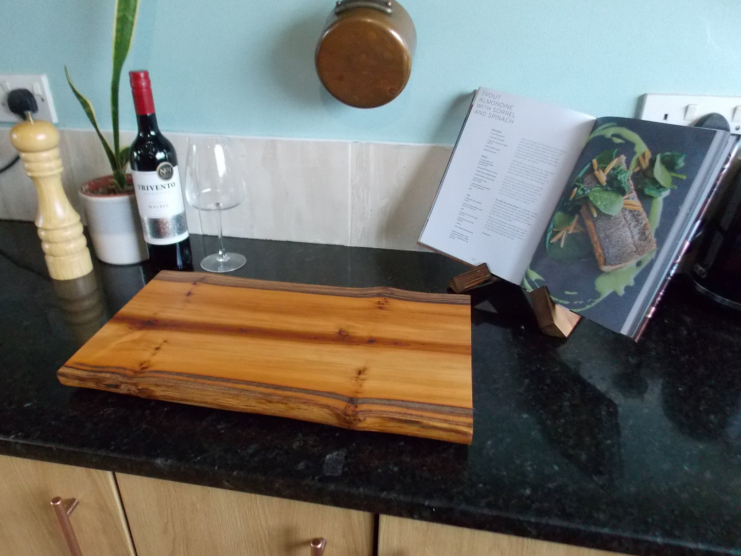 Handcrafted Live Edge Yew Wood Cutting Board – Serving Board - Kitchen Decor