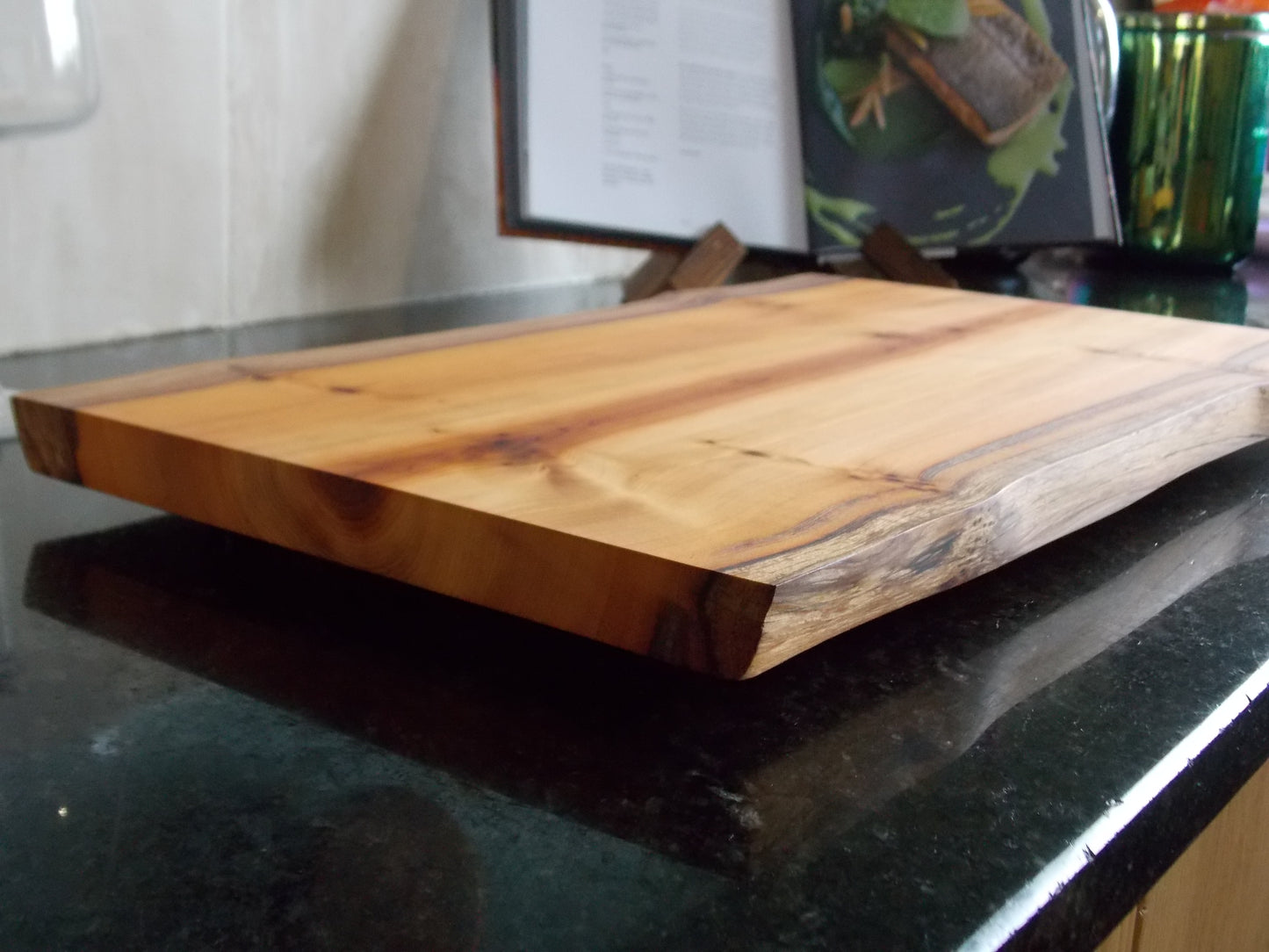 Handcrafted Live Edge Yew Wood Cutting Board – Serving Board - Kitchen Decor