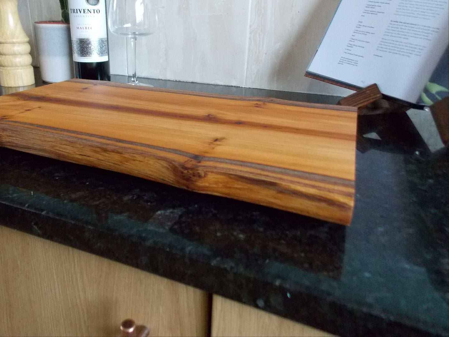 Handcrafted Live Edge Yew Wood Cutting Board – Serving Board - Kitchen Decor
