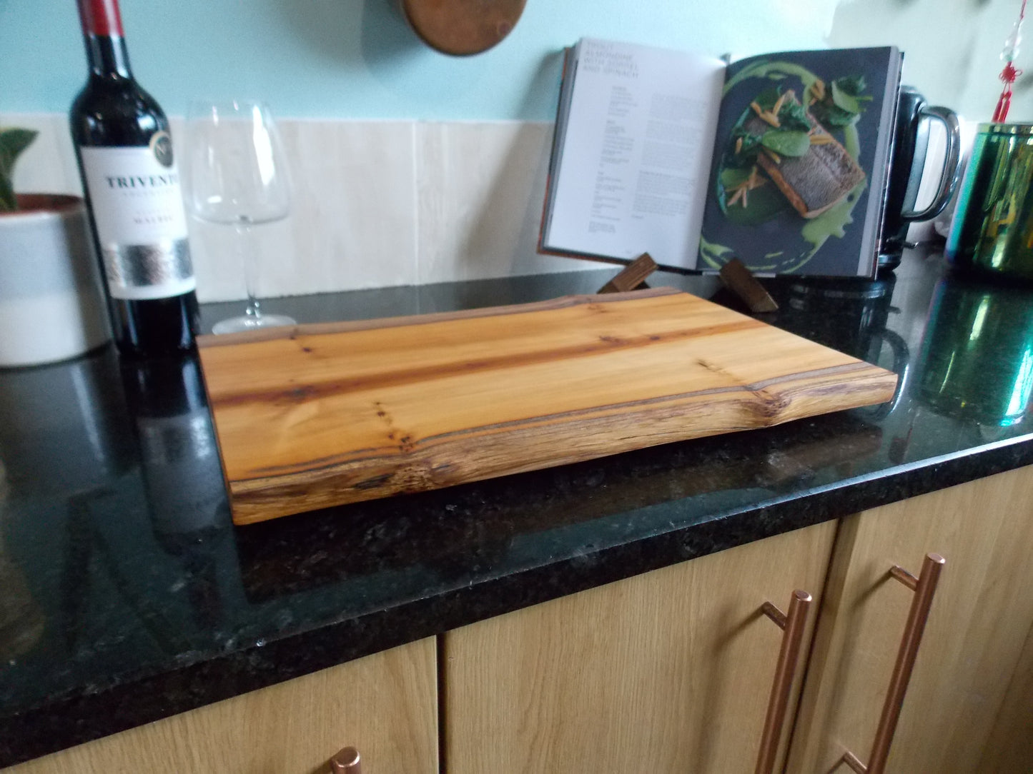 Handcrafted Live Edge Yew Wood Cutting Board – Serving Board - Kitchen Decor