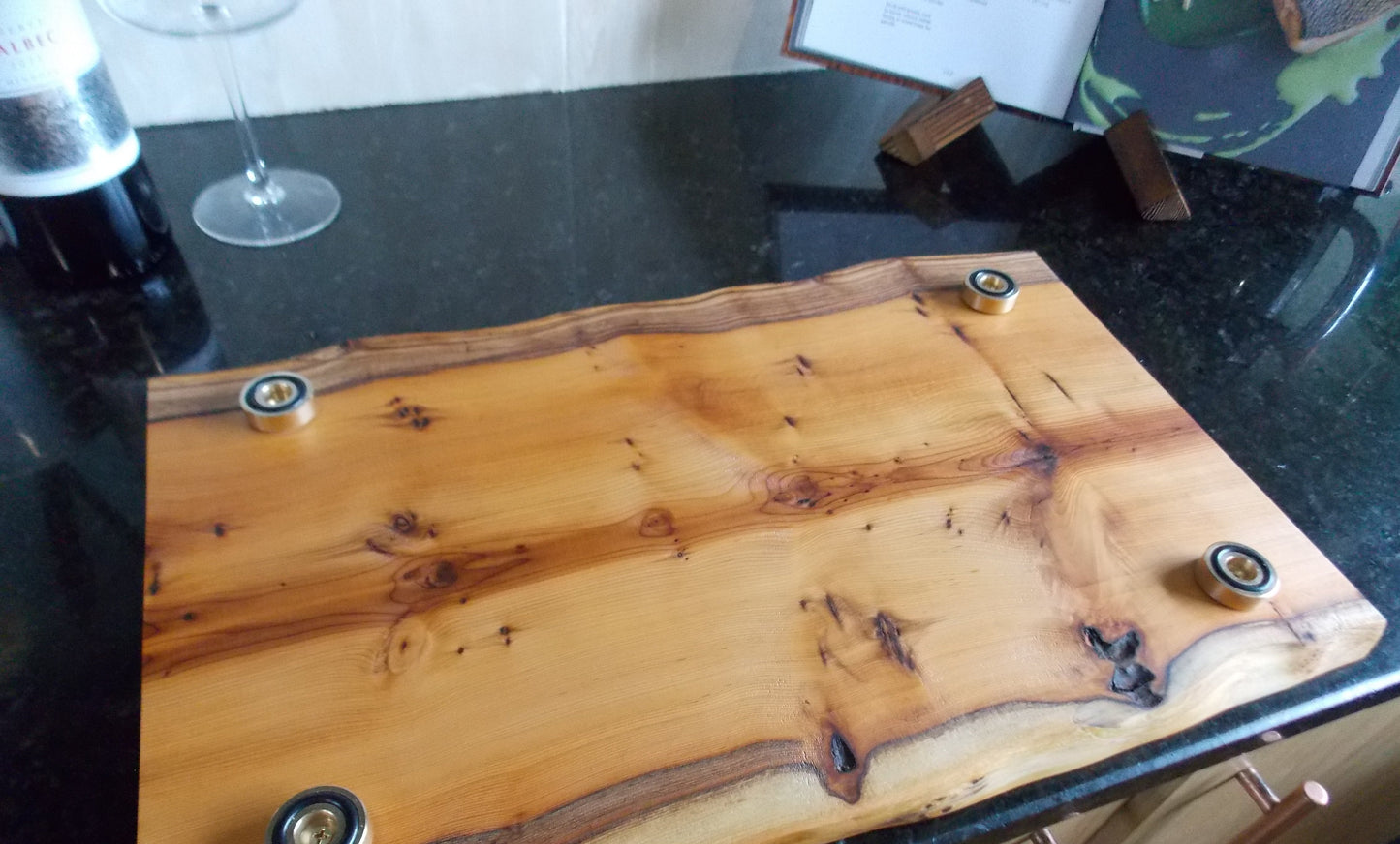 Handcrafted Live Edge Yew Wood Cutting Board – Serving Board - Kitchen Decor